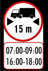 Length limit, two time periods combination sign